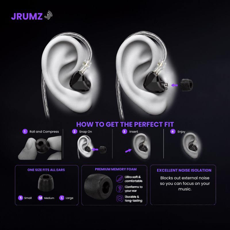 Load image into Gallery viewer, JRUMZ - Memory Foam Tips for Jrumz XP Models (4/ pack)