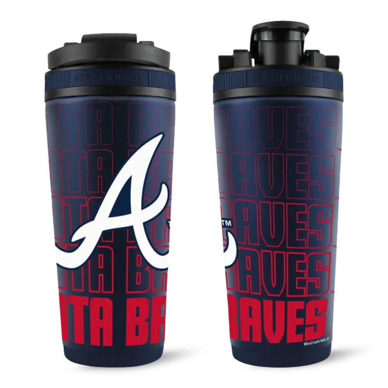 Load image into Gallery viewer, Ice Shaker - Officially Licensed Atlanta Braves 26oz Ice Shaker