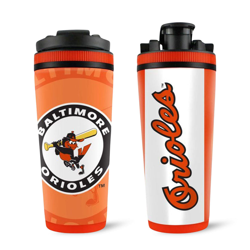 Load image into Gallery viewer, Ice Shaker - Officially Licensed Baltimore Orioles 26oz Ice Shaker