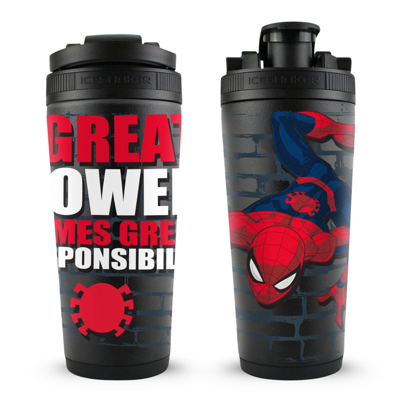 Load image into Gallery viewer, Ice Shaker - Marvel Spider-Man "With Great Power.." 4D Ice Shaker