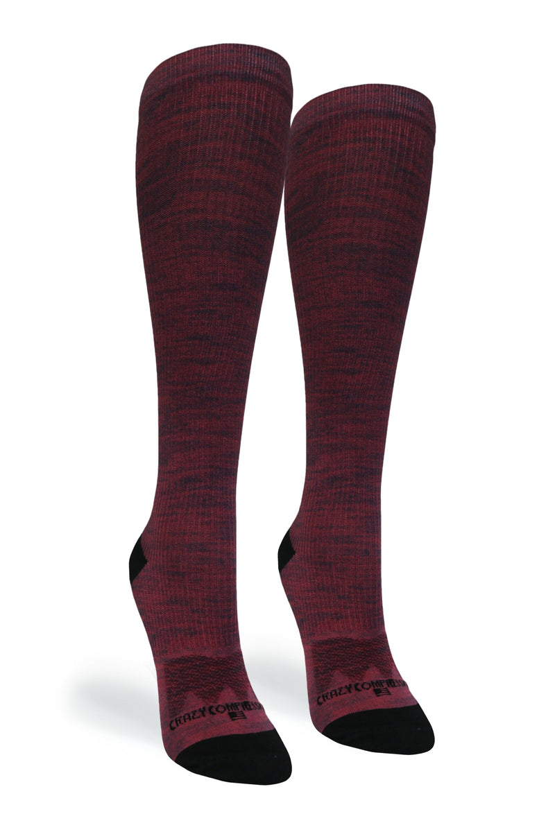 Load image into Gallery viewer, Crazy Compression - Maroon Heather - (Standard & Extra Wide)