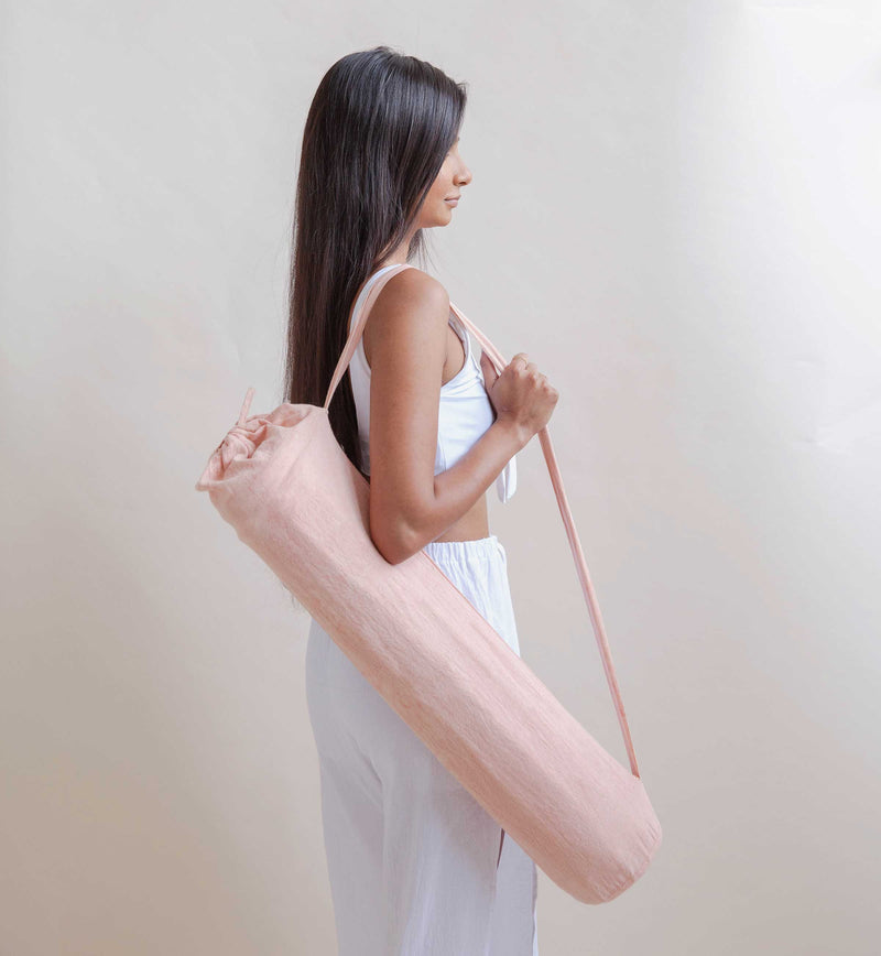 Load image into Gallery viewer, Oko Living - Rose Quartz - Naturally Dyed Herbal Yoga Mat