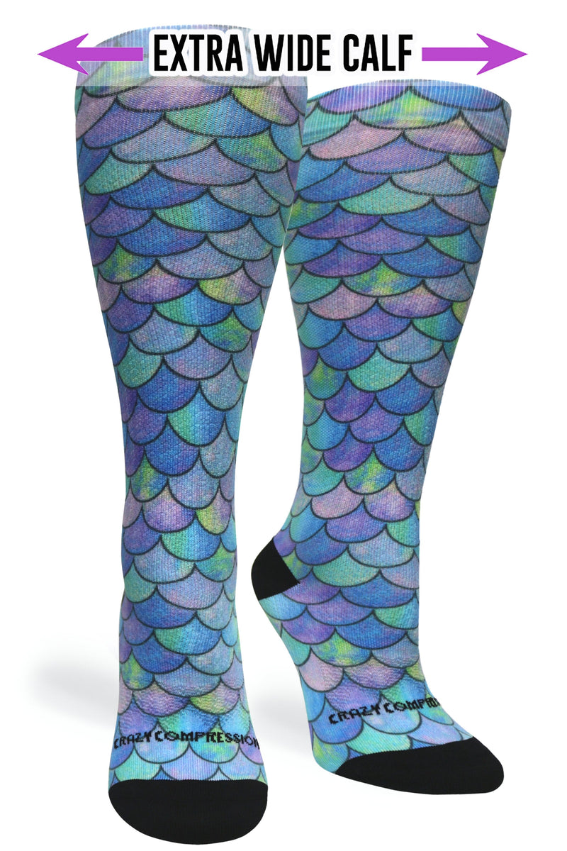 Load image into Gallery viewer, Crazy Compression - Mermaid Teal (Standard & Extra Wide)