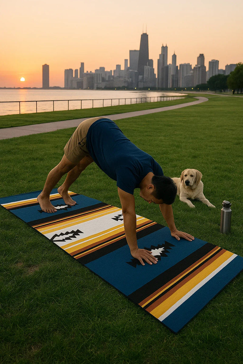 Load image into Gallery viewer, Yune Yoga - Nelson Yoga Mat – 6 mm Extra Thick, Non-Slip Eco-Friendly PER with Striped UV-Printed Design | Yune Yoga