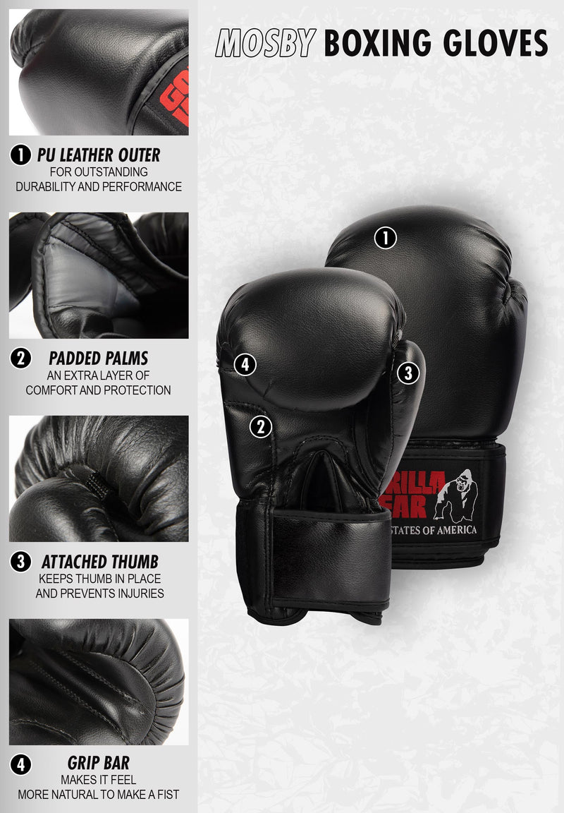 Load image into Gallery viewer, Gorilla Wear - Mosby Boxing Gloves - Black