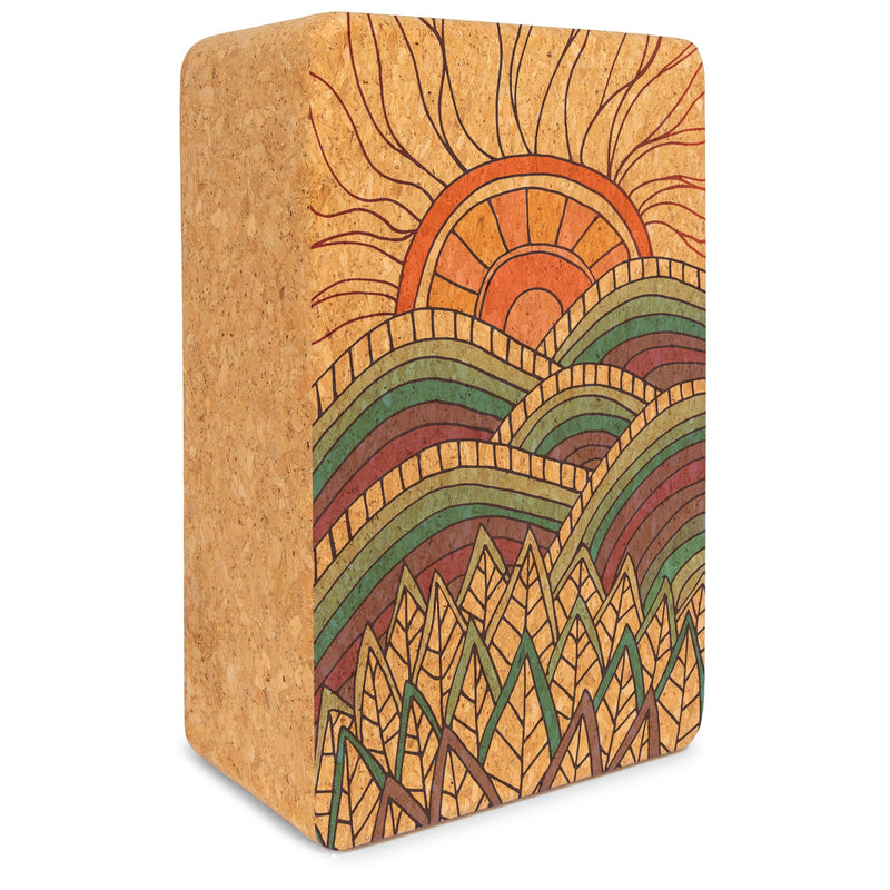 Load image into Gallery viewer, Yoloha Yoga - Mountain Magic Cork Yoga Block