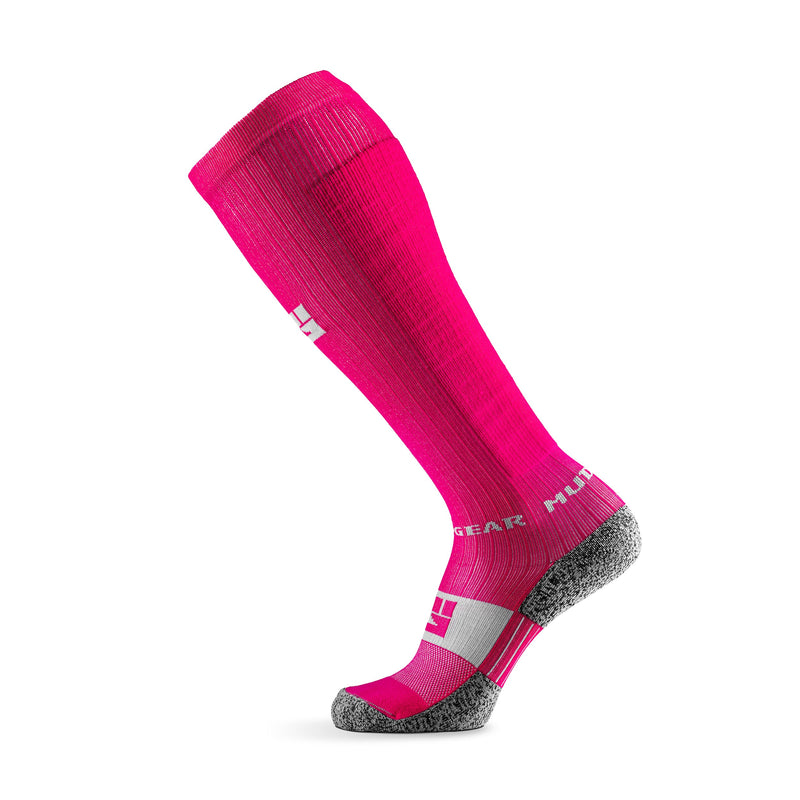 Load image into Gallery viewer, MudGear - Tall Compression Socks (Pink/Gray)