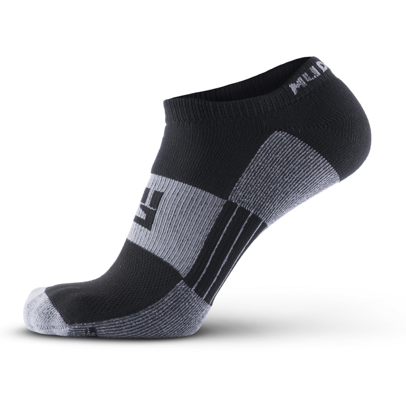 Load image into Gallery viewer, MudGear - No-Show Running Socks - Black/Gray (2 Pair Pack)