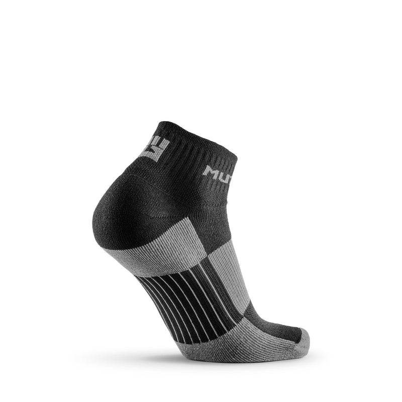Load image into Gallery viewer, MudGear - Quarter (¼) Crew Socks - Black/Gray (2 pair pack)
