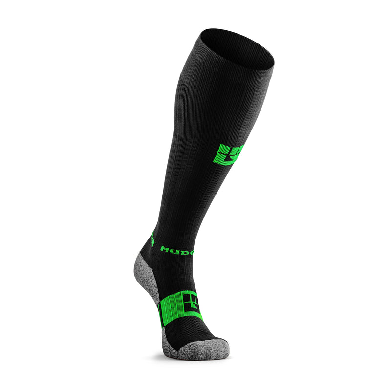 Load image into Gallery viewer, MudGear - Tall Compression Socks (Black/Green)