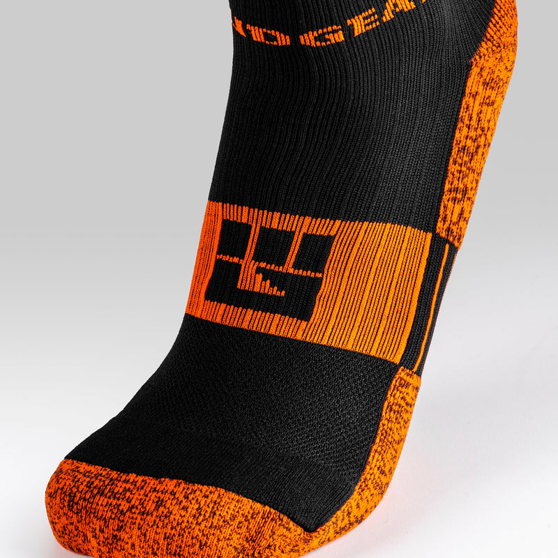 Load image into Gallery viewer, MudGear - Tall Compression Socks (Black/Orange)
