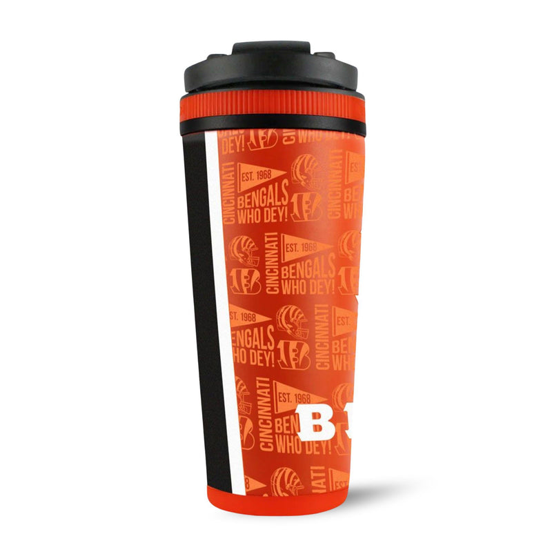 Load image into Gallery viewer, Ice Shaker - Officially Licensed Cincinnati Bengals 26oz Ice Shaker