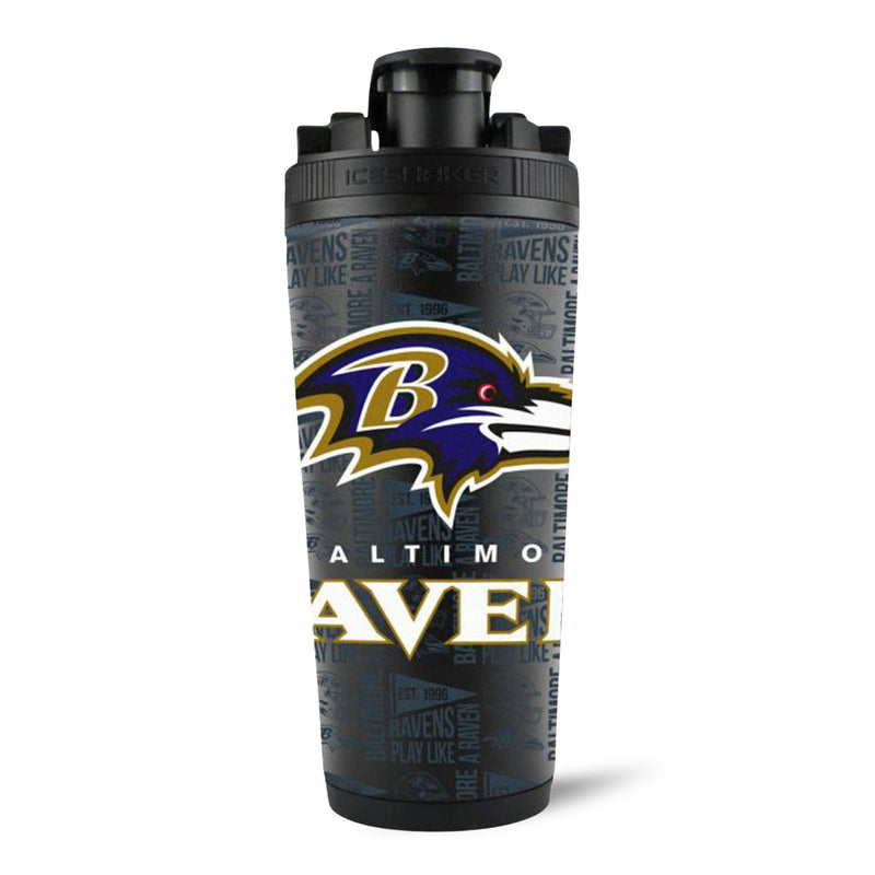 Load image into Gallery viewer, Ice Shaker - Officially Licensed Baltimore Ravens 26oz Ice Shaker