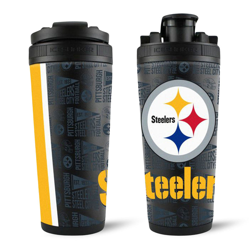 Load image into Gallery viewer, Ice Shaker - Officially Licensed Pittsburgh Steelers 26oz Ice Shaker