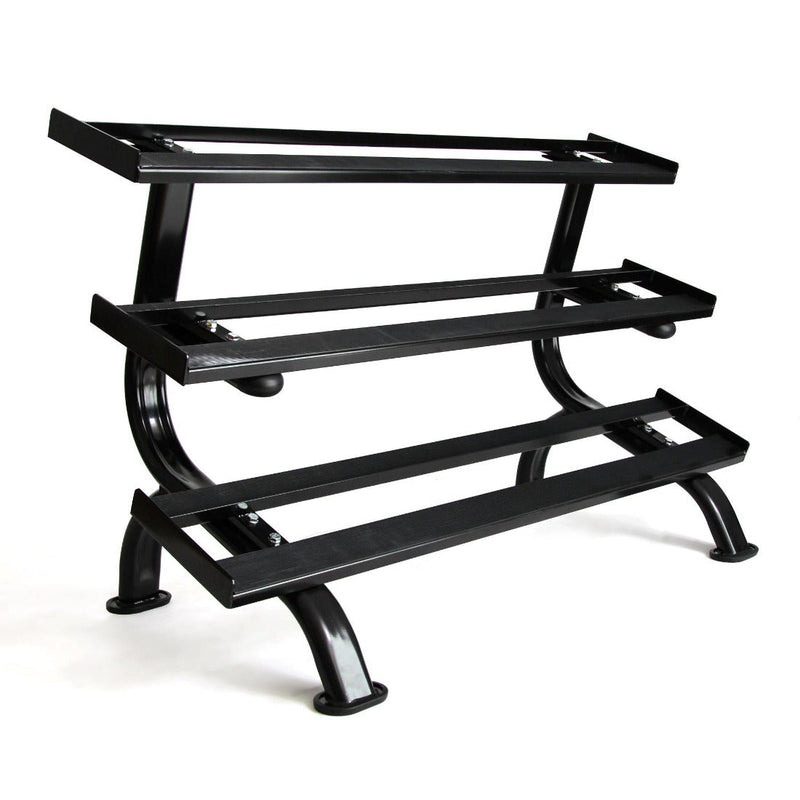 Load image into Gallery viewer, SMAI - Rubber Hex Dumbbell Set 55lb-100lb (Pairs) with Storage Rack