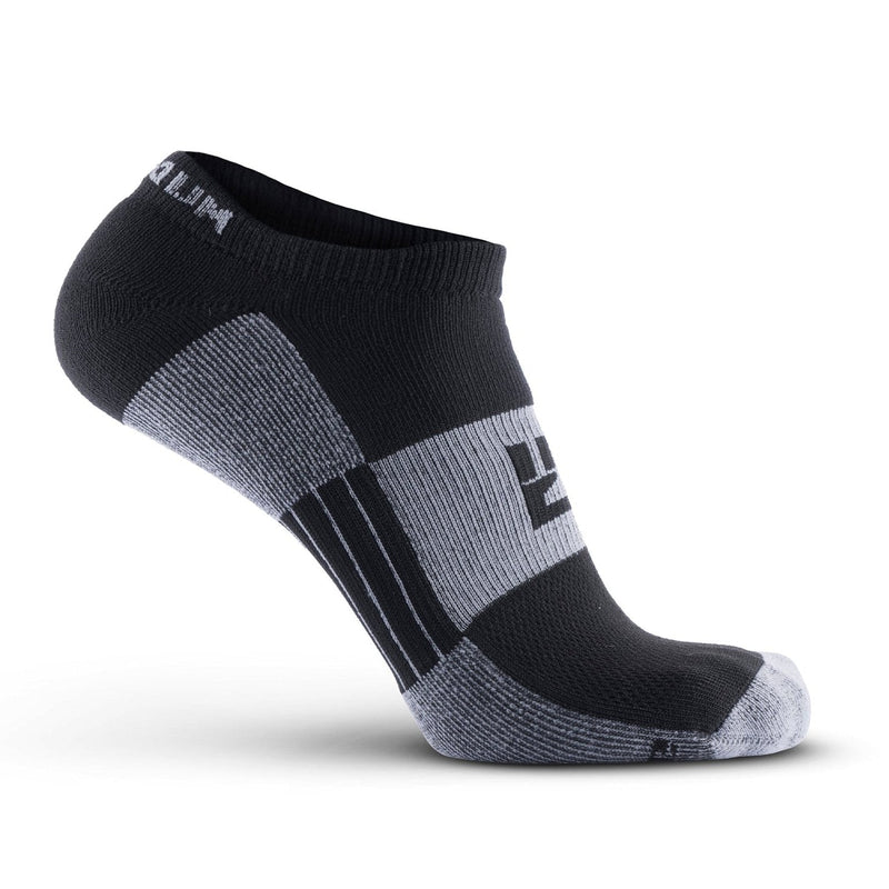 Load image into Gallery viewer, MudGear - No-Show Running Socks - Black/Gray (2 Pair Pack)