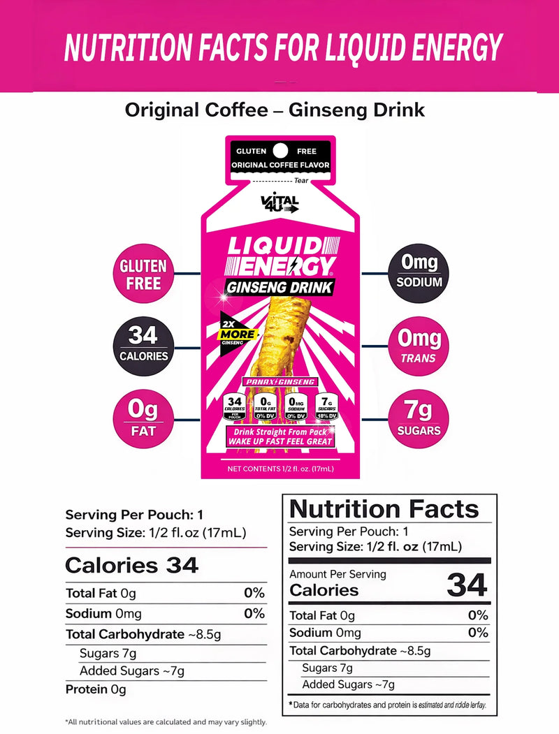 Load image into Gallery viewer, Vital 4U - Liquid Energy Ginseng Drink Original Coffee - Vitamins & Supplements