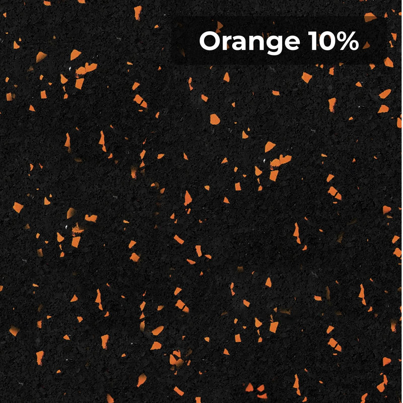 Load image into Gallery viewer, Orange 10% rubber flooring swatch