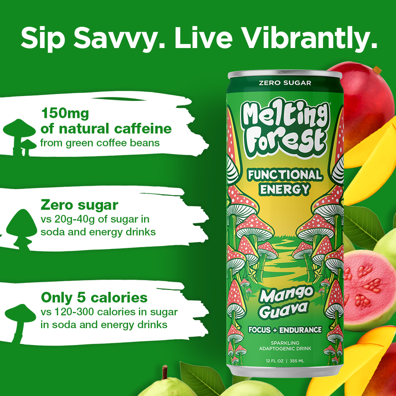 Load image into Gallery viewer, Melting Forest - Mushroom Energy Drink 12 Pack - Mango Guava