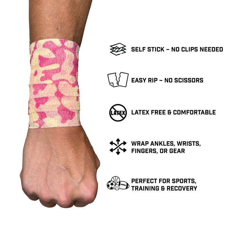 Load image into Gallery viewer, Elite Athletic Gear - Pink Camo Self Stick Athletic Tape