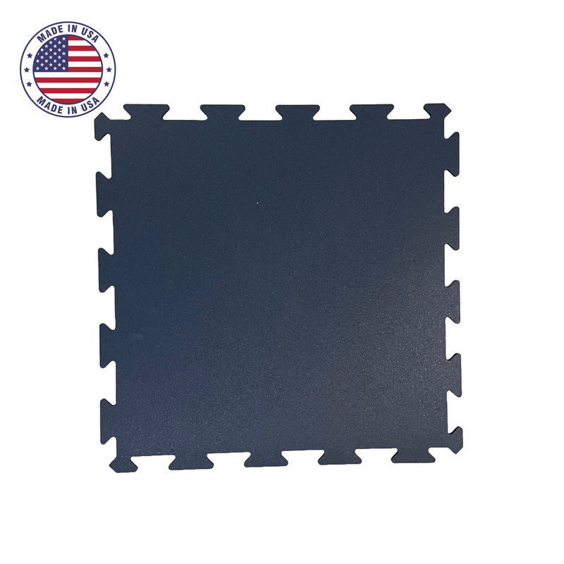 Load image into Gallery viewer, 5/16" (8mm) Thick, Interlocking Rubber Tiles with Straight Edges & Corners – 18 Inch Diameter, Made in the USA
