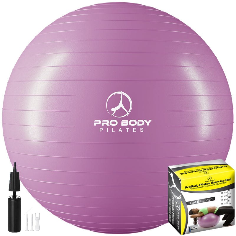 Load image into Gallery viewer, ProBody Pilates - Yoga Ball for Pregnancy, Fitness, Balance, Workout at Home, Office and Physical Therapy (Purple)