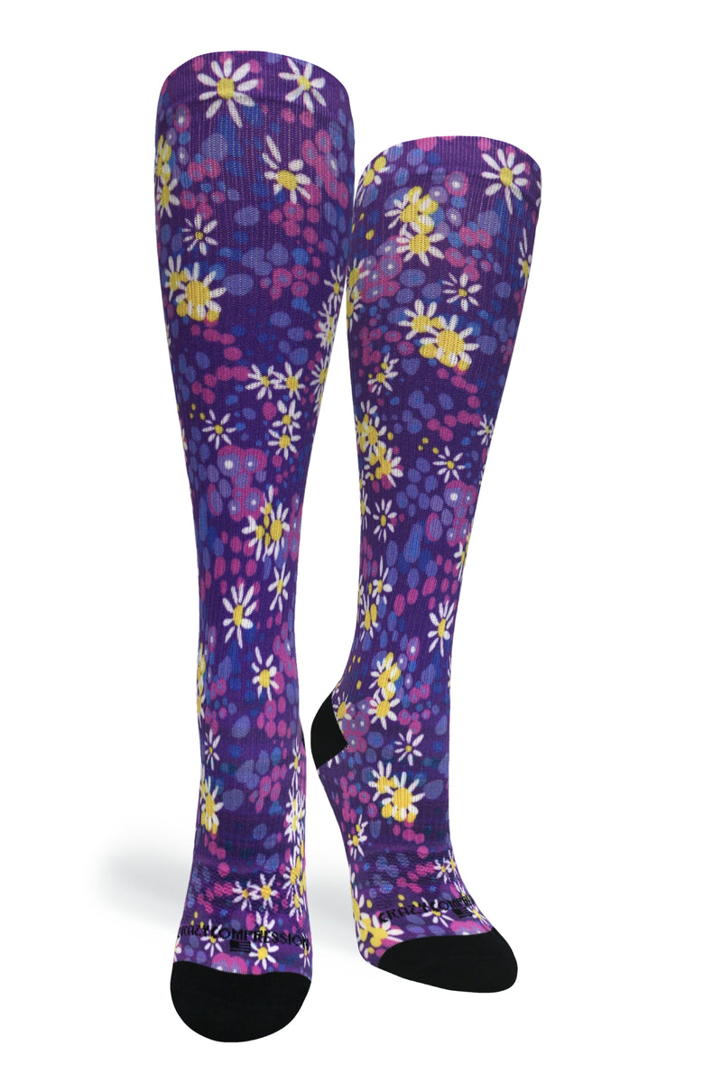 Load image into Gallery viewer, Crazy Compression - Purple Petals - (Standard & Extra Wide)