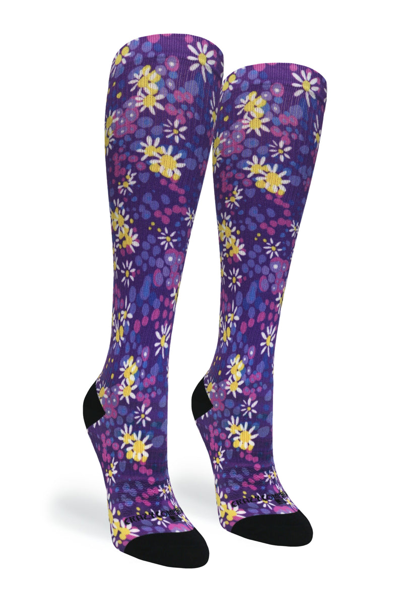 Load image into Gallery viewer, Crazy Compression - Purple Petals - (Standard & Extra Wide)