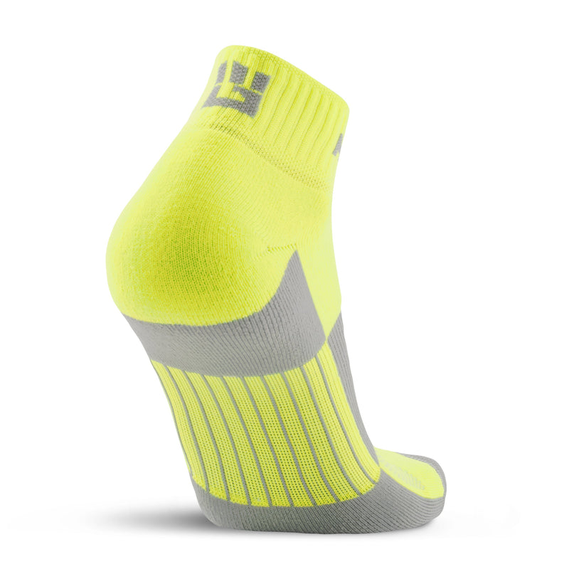 Load image into Gallery viewer, MudGear - Quarter Crew Trail Socks (Neon Yellow, 2-Pair Pack)