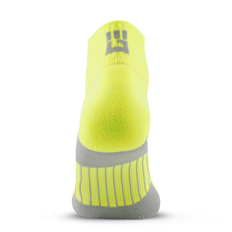 Load image into Gallery viewer, MudGear - Quarter Crew Trail Socks (Neon Yellow, 2-Pair Pack)