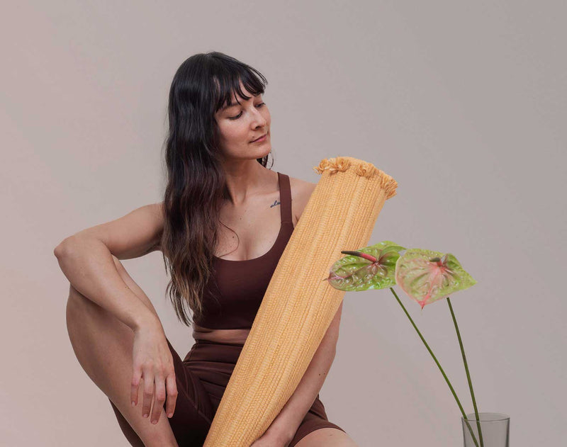 Load image into Gallery viewer, Oko Living - Sunstone - Naturally Dyed Herbal Yoga Mat