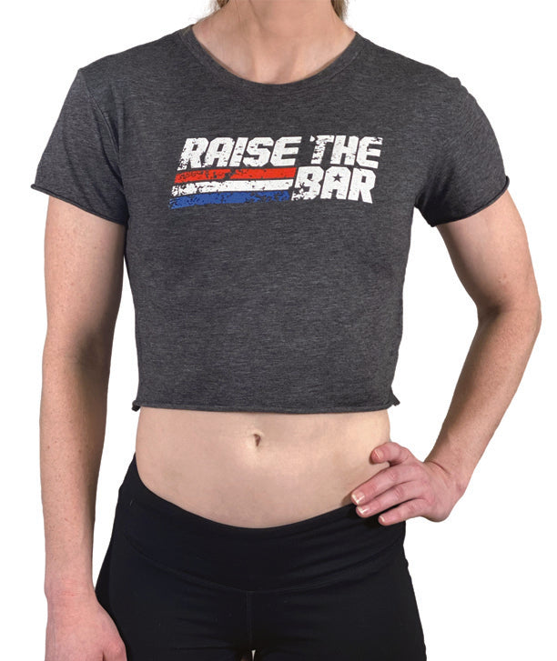Load image into Gallery viewer, JerkFit - WOMEN'S RAISE THE BAR PATRIOT CROP TANK