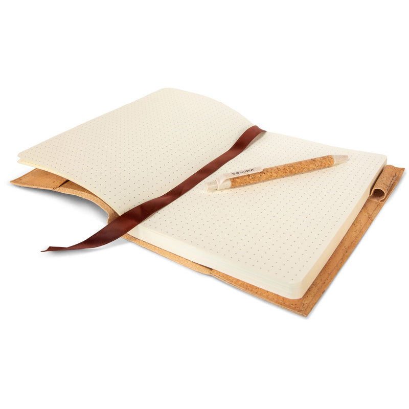 Load image into Gallery viewer, Yoloha Yoga - Refillable Cork Journal Book