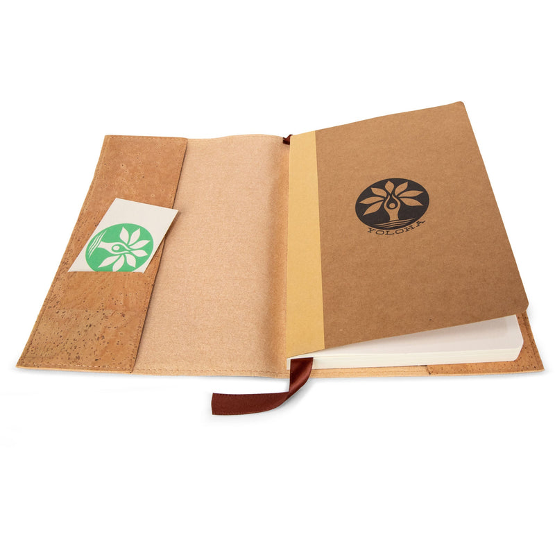 Load image into Gallery viewer, Yoloha Yoga - Refillable Cork Journal Book