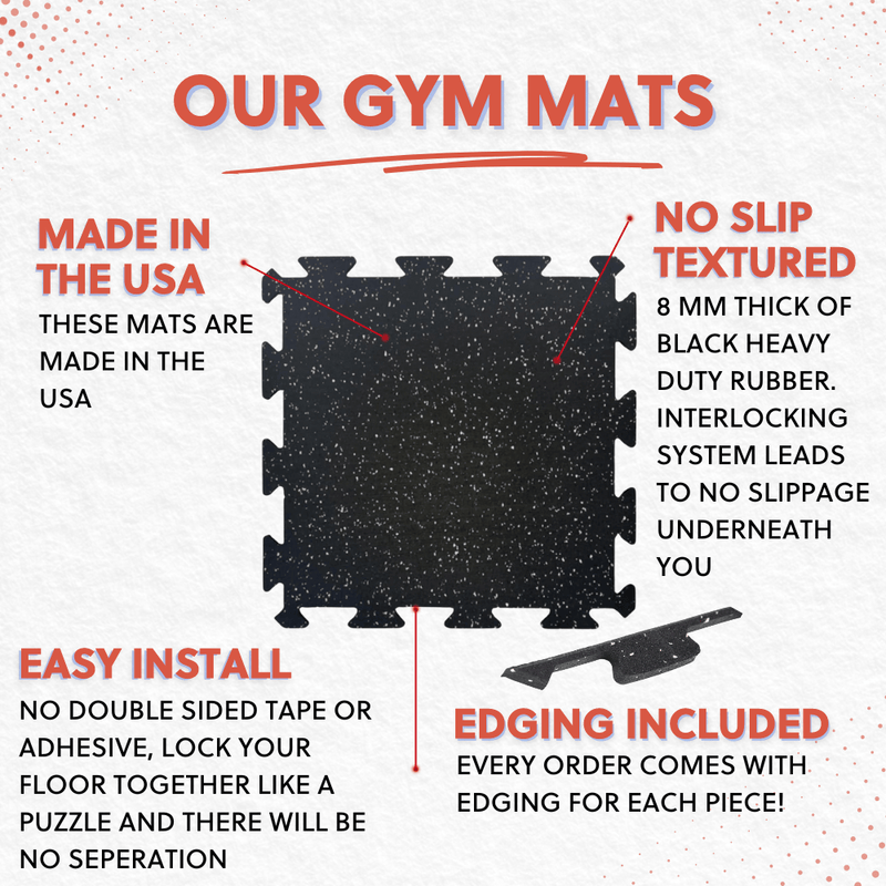 Load image into Gallery viewer, 5/16" (8mm) Thick, Interlocking Rubber Tiles with Straight Edges & Corners – 18 Inch Diameter, Made in the USA