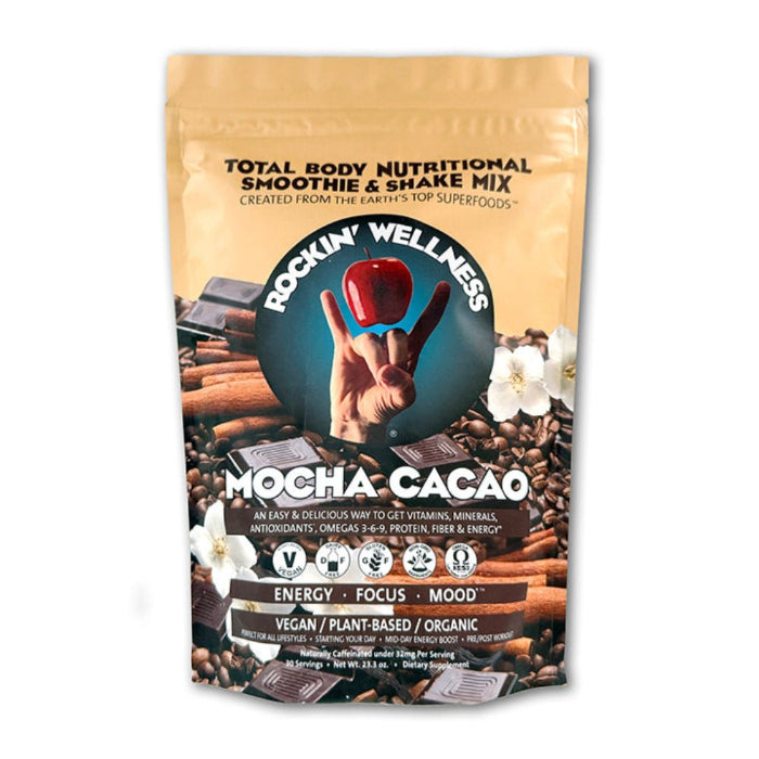 Load image into Gallery viewer, Rockin' Wellness - Mocha Cacao Nutritional Shake Mix - Rockin Wellness Daily Superfood & Coffee Blend