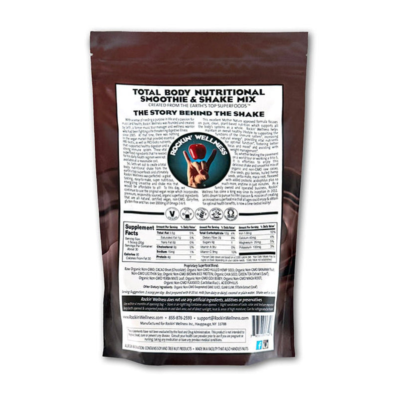 Load image into Gallery viewer, Rockin' Wellness - Chocolate Cacao Nutritional Shake Mix
