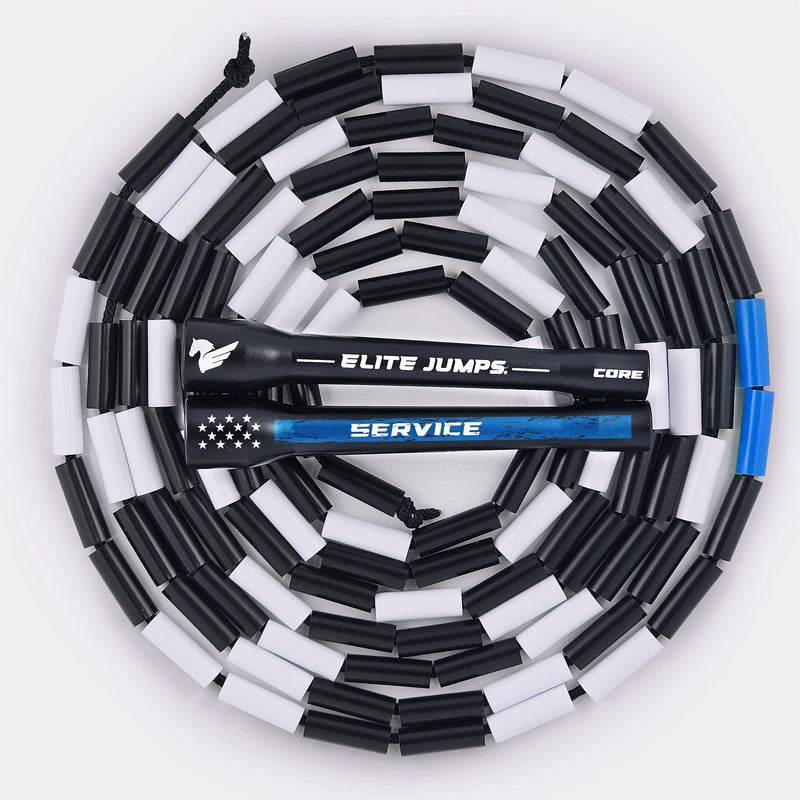 Load image into Gallery viewer, Elite Jumps - Thin Blue Line - Beaded Jump Rope