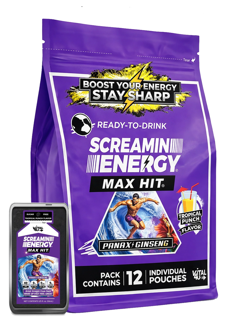 Load image into Gallery viewer, Vital 4U - Screamin Energy Max Hit Tropical Punch Sugar Free