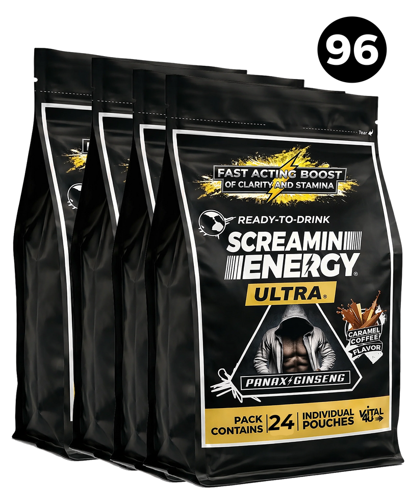 Load image into Gallery viewer, Vital 4U - Screamin Energy Ultra Caramel Coffee - 96 Pack $1.33 Each FREE SHIPPING Great Deal