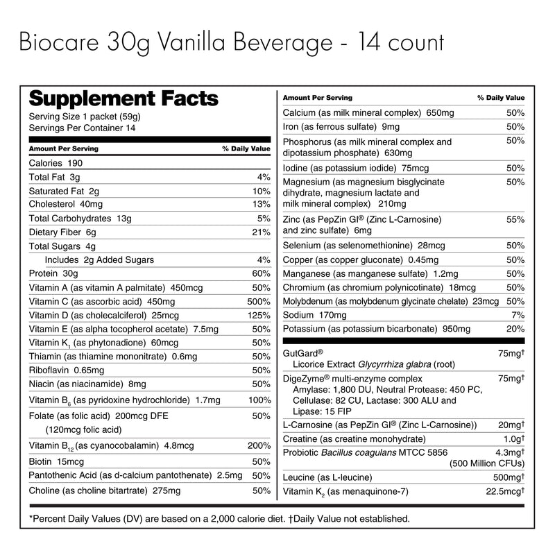 Load image into Gallery viewer, Biocare - 30G Protein Vanilla (14-Servings)