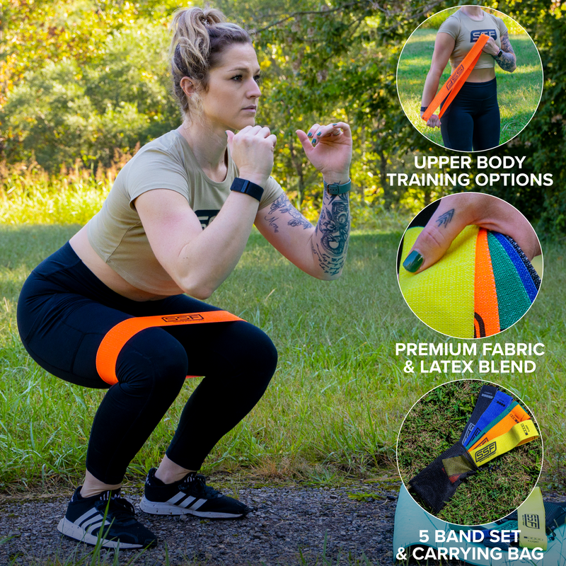 Load image into Gallery viewer, Serious Steel Fitness - Fabric Mini Loop Resistance 5-Band Set