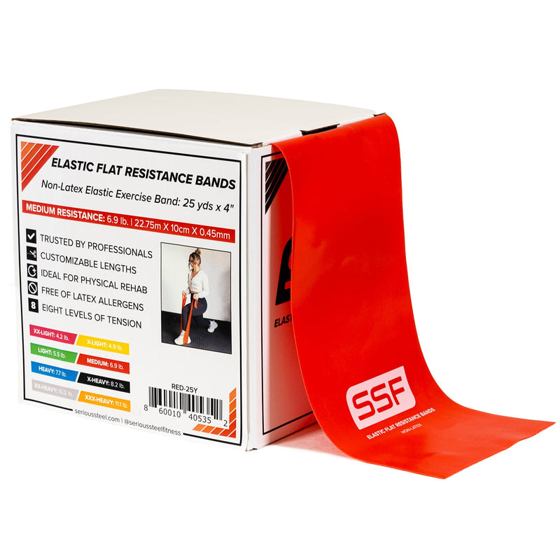 Load image into Gallery viewer, Serious Steel Fitness - Physical Therapy Exercise Bands - 4" x 25 Yards