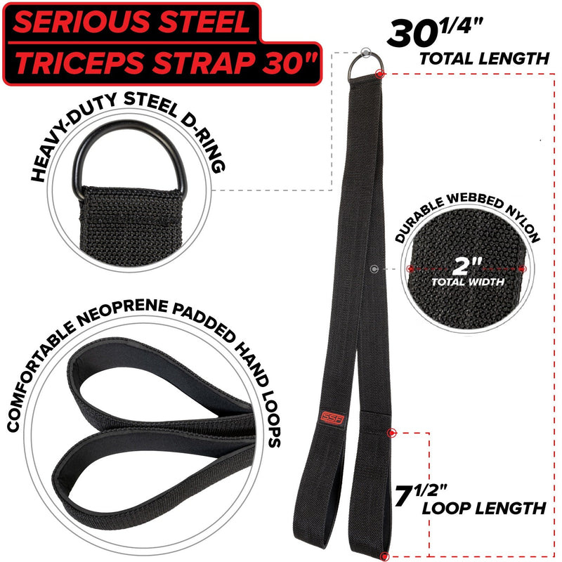 Load image into Gallery viewer, Serious Steel Fitness - Tricep Strap & Ab Strap