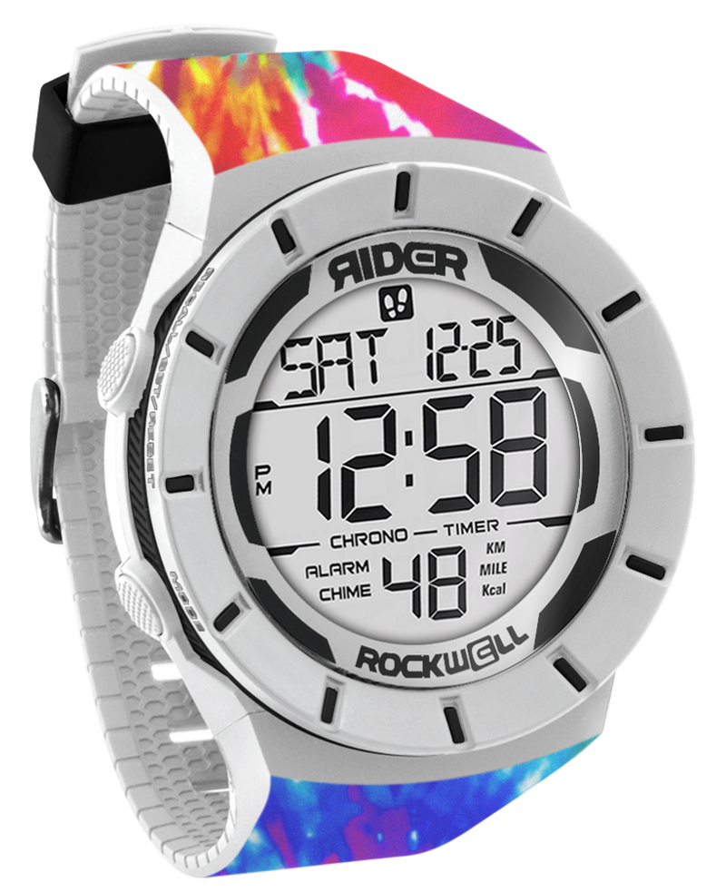 Load image into Gallery viewer, Rockwell Time - Coliseum Fit™ Samadelic Tie-Dye Edition (White/Black) Watch