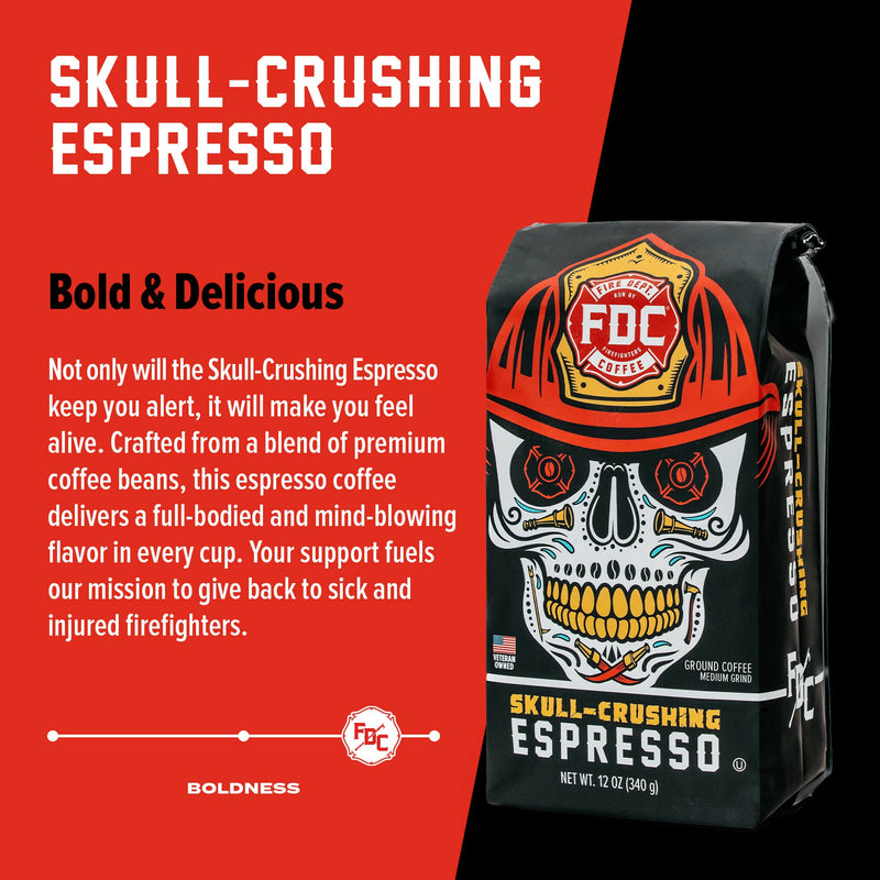 Load image into Gallery viewer, Fire Department Coffee - Skull Crushing Espresso