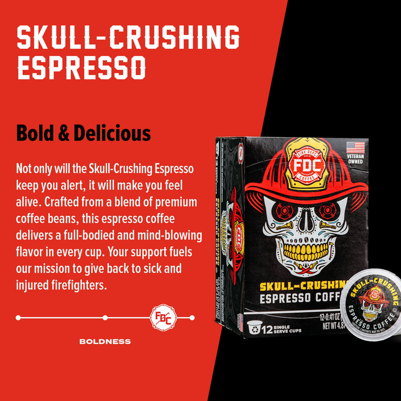 Load image into Gallery viewer, Fire Department Coffee - Skull Crushing Espresso Coffee Pods