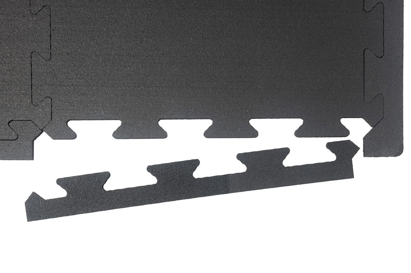 Load image into Gallery viewer, 5/16" (8mm) Thick, Interlocking Rubber Tiles with Straight Edges & Corners – 18 Inch Diameter, Made in the USA