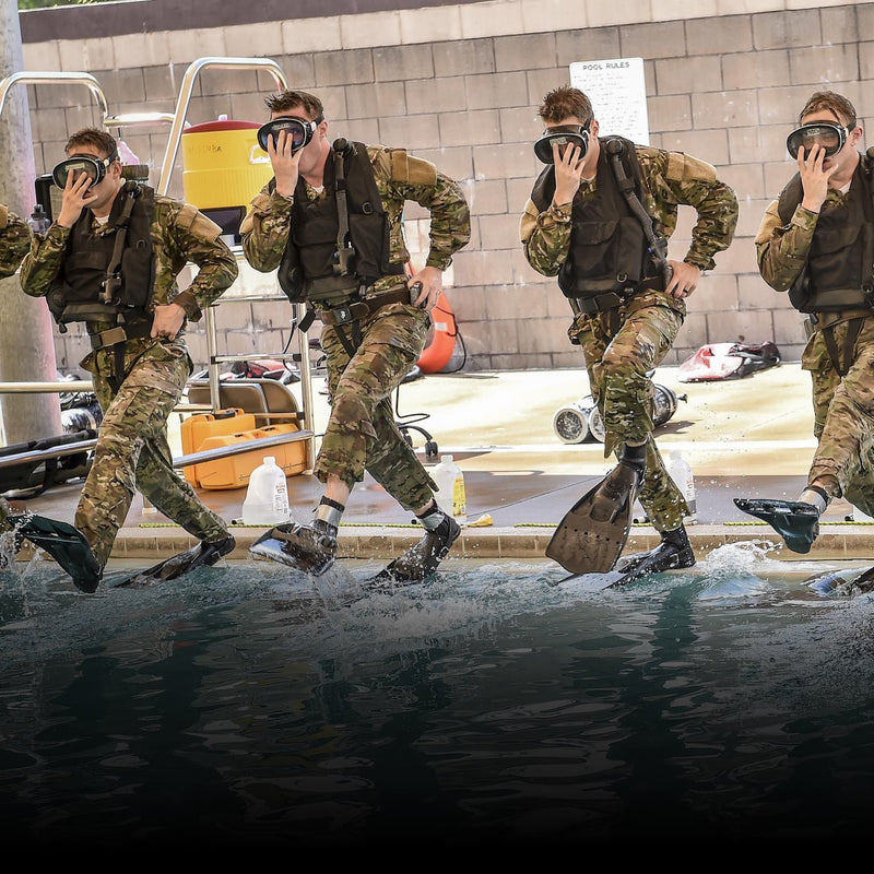 Load image into Gallery viewer, ATACLETE - USAF Spec-War Dive Mask and Snorkel Combo