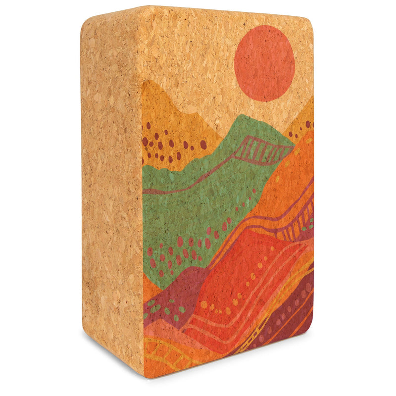 Load image into Gallery viewer, Yoloha Yoga - Spirit Rising Cork Yoga Block
